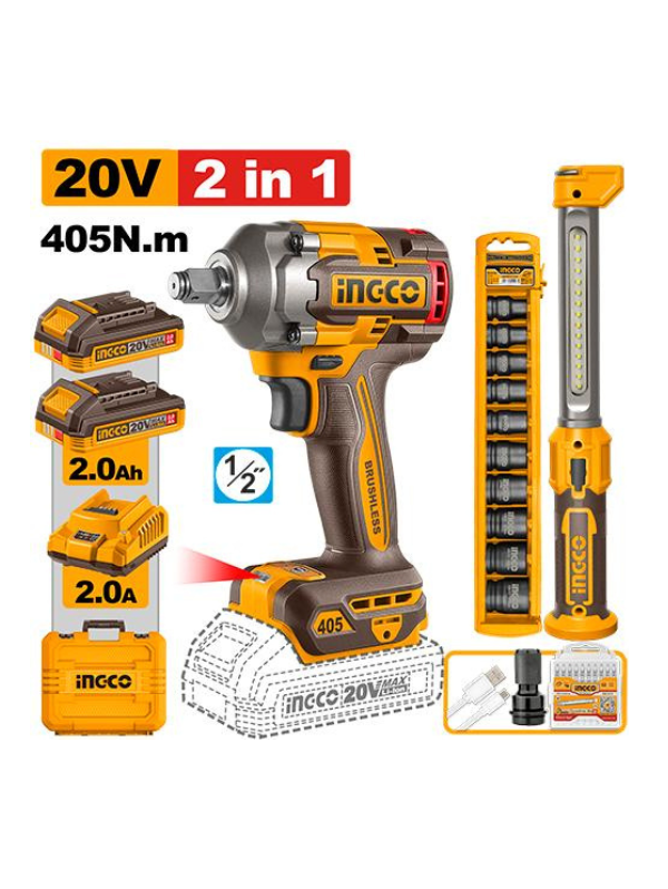 2 Pcs Cordless combo kit